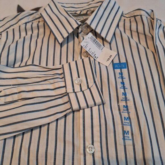 The Children's Place Boys Size Medium 7/8 Button Down Shirt Wedding Church New - Picture 2 of 12